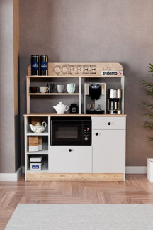 Evdemo Barista Kahve Köşesi Çok Amaçlı Dolap Atlantik Çam - Image 1