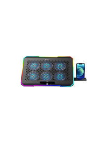 GameBooster GB-NS61 RGB 6 Fanlı 9"-17" Laptop Soğutucu - Image 1