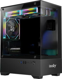 İzoly VENUS 3 X 120mm Argb Fan 450W PSU M-ATX Gaming Case - Image 1