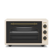 Simfer 4295 Retro Bej 45LT Turbo Fan Mini/Midi Fırın – 6 Fonksiyon, Yoğurt Yapma & Buz Çözme Özellikli - Image 1