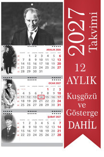 2027 Atatürk Gemici Takvimi Denizci Duvar Takvimi 33x77,5 cm - Image 1