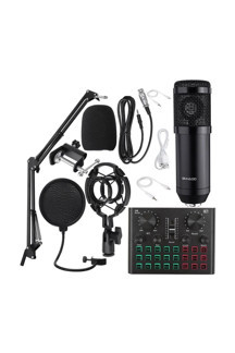 WOTOBE BM600 Filtreli Condenser Mikrofon V8 Plus Ses Kartı ve Standlı Set - Image 1