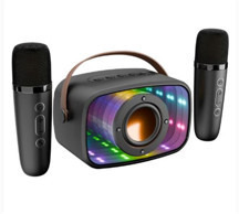 Mikado MD-57BT Endless 5W Siyah TF + USB + AUX + BT Destekli 2 Wireless Karaoke Mikrofon 1200mAh - Image 1