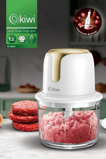Kiwi KC-8221 Kablosuz Şarjlı Gıda Doğrayıcı 1.2 L Gold - Image 1