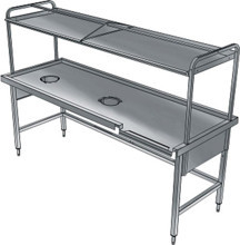 Electrolux Professional Bulaşık Kabul Tezgahı, 2 Sıyırma Hunisi, Basket Raflı, Soldan Sağa - 2700x800 Mm BHST2708L - Image 1