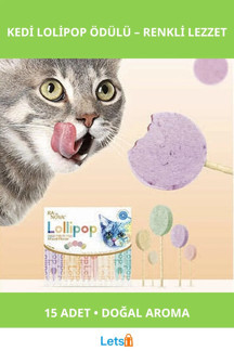 Letsii Renkli Lezzetli Kedi Lolipopu Ödül 15 Adet - Image 1