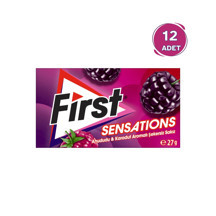 First Sensations Ahududu & Karadut Aromalı Sakız 27 gr - 12 Adet - Image 1