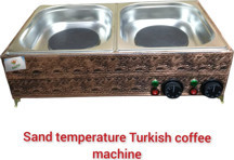 Safir Çay Kazanları Safirim Kumda Kahve Bakır Kumda Kahve Makinesi Çift Pleytli Büyük Boy 55X33 Cm 1. Kalite Kumda Kahve - Image 1