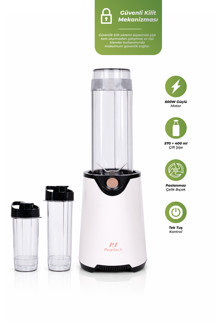 Pirantech YH-1200 Kişisel Blender – 600W Güçlü & Taşınabilir Smoothie Makinesi - Image 1