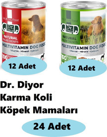 Dr.Diyor 24'Lü Dr.Diyoor Yetişkin Köpek Mamaları Karma Koli 010 - Image 1