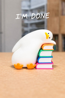 🐧 Kitap Okuyan Penguen Dekoratif Figür | Masa & Kitaplık Süsü | Sevimli Mini Biblo - Image 1
