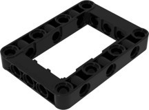 LEGO Technic Moc Custom Aksesuar Liftarm Thick Frame 5 X 7 - Siyah - Image 1