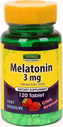 Vitapol Mela-Tonin 3 Mg 120 Tablet Fast Dissolve Çilek Aromalı - Image 1
