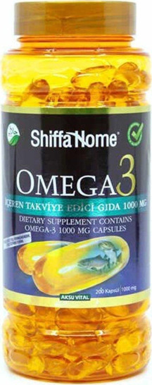 Shiffa Home Omega 3 Balık Yağı DHA EPA Soft 1000 mg 200 Softjel Kapsül - Image 1
