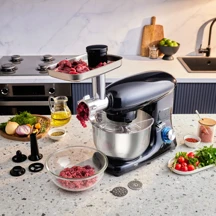 Karaca Multichef Kıyma Çekme /Sucuk-Sosis/İçli Köfte Aparatlı Hamur Yoğurma Makinesi Shiny Black 1900W 5,5L - Image 1