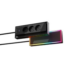 S-link PRZ05 3 Soketli 2 USB 2 Type-C PD20 2M 306 Joule Tam Bakır Gaming Siyah Akım Korumalı Priz - Image 1