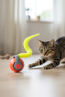 Hubspet Otomatik Yuvarlanan Top Kedi Oyuncağı Turuncu H120 - Image 1
