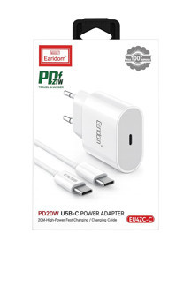 Earldom EU42C-C Type-C Çıkışlı Type-C to USB-C Kablolu PD Hızlı Şarj Cihazı 20W - Image 1