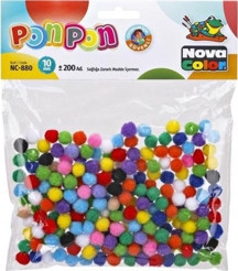 Nova Color Ponpon 10 mm 200'lü Paket - Image 1