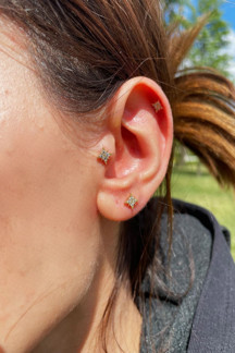 Asna Jewellery Çelik Kutup Yıldızı Figürlü Tragus - Kıkırdak - Helix Piercing - Image 1