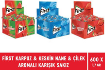 First Keskin Nane & Çilek & Karpuz Aromalı Tekli Sakız 1,7 gr - 600 Adet - Image 1
