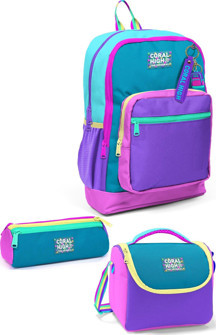 Coral High Kids Pembe Pastel Renkli 3’lü Okul Çanta Seti SET0123759 - Image 1