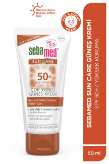 Sebamed Güneş Kremi SPF 50+ 50 ml UVA UVB Filtreli E Vitamini Üçlü Yüksek Koruma Çok Yönlü Yüz ve Vücut - Image 1