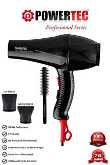 TR-901 Turbo Profesyonel Fön Makinesı + Berber Fön Fırçası - Image 1