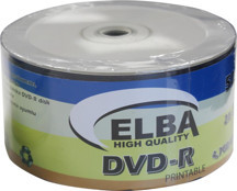 Elba Dvd-R 4,7GB-120MIN 50li 16X Printable Dvd-R Shrink - Image 1