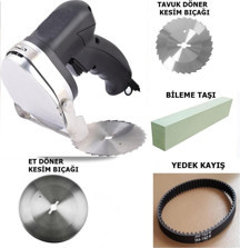 Döner Kesme Makinesı Elektirikli+Yedek Tavuk Döner Kesme Bıçağı+Yedek kayış+Bileme taşı-RDC - Image 1