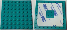 LEGO 6370224 Plate, Modified 8 x 8 with Double-Sided Adhesive Tape on Back - Image 1