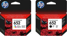 HP 652 F6V25AE Siyah + Renkli 2'li Set Kartuş - Image 1