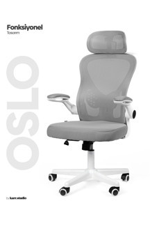 Oslo Ergonomik Çalışma Sandalyesi - Gri - Image 1