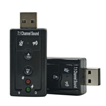 7.1 USB Ses Kartı Virtual Sound 3D - Win 7 Win 8 Win 10 PC Laptop - Image 1