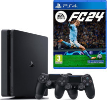 Sony Playstation 4 Slim 1 TB + 2.Dualshock +Fc 24 - Image 1