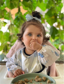 Lucky Day Mama Önlüğü Bebek Önlüğü Oyun Önlüğü Faaliyet önlüğü Mavi Fil Desenli 1 - 4 Yaş - Image 1