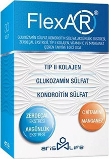 Aris Life FlexAR Tip 2 Kolajen C Vitamini Manganez Takviye Edici Gıda 30 Tablet - Image 1