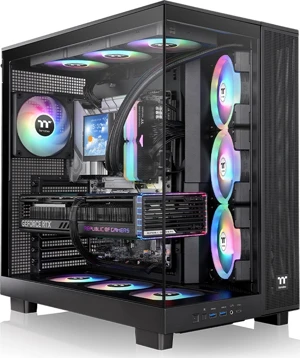 Thermaltake VIEW 380XL Mid Tower ATX 4x120mm Fans ARGB Black Tempered Glass