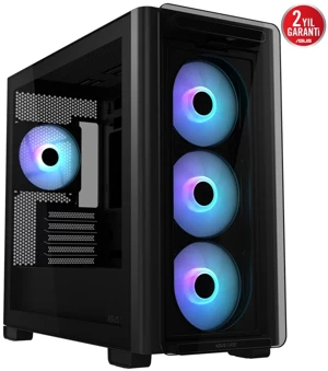 ASUS A23 PLUS Mid Tower mATX ARGB Black Tempered Glass