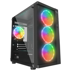 Rampage VEGA V2 mATX RGB Black Tempered Glass 650W PSU 80+ Bronze