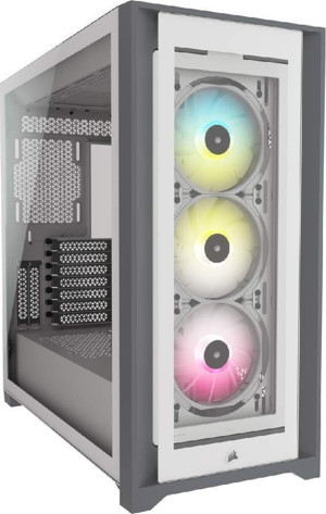 Corsair ICUE 5000X Mid Tower RGB White Tempered Glass