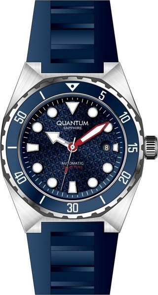 Quantum BAR1213.399 Otomatik Mekanizmalı Safir Camlı Silikon Kordon Çelik Kasa 20 ATM Suya Dayanıklı Lacivert Renk Erkek