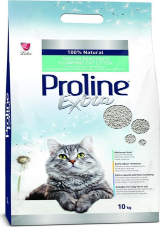 Proline Ekstra Bentonit Topaklanan Kedi Kumu 10 Kg