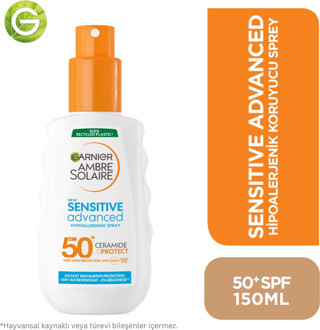 Garnier Ambre Solaire Sensitive Advanced Hipoalerjenik Güneş Koruyucu Sprey SPF50+ 150 ml