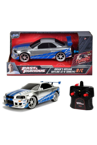 Jada 1:24 Uzaktan Kumandalı Fast & Furious Brian'S 2002 Nissan Skyline Gt-R (Bnr34)