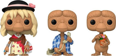 Funko Pop 3-Pack Movies E.T. - E.T. İn Disguise / E.T. İn Robe / E.T. With Flowers Special Edition