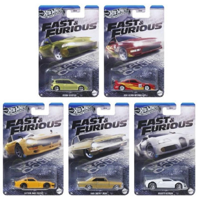 Hot Wheels 2025 Silver Series Premium Fast And Furious Racing Course 5li set