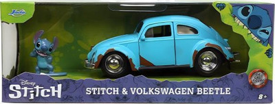 Jada Toys Disney Stitch ve Volkswagen Beetle 1:32 Die Cast Araç ve Figür 33251