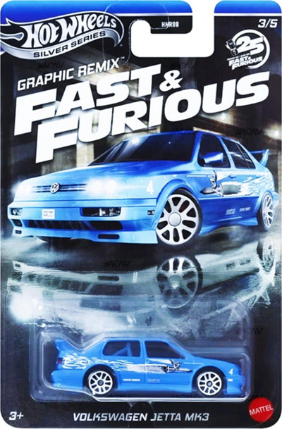 Hot Wheels Fast & Furious ( 25Th Anniversary ) Graphic Remix - Volkswagen Jetta Mk3 ( Özel Seri Model Araba )