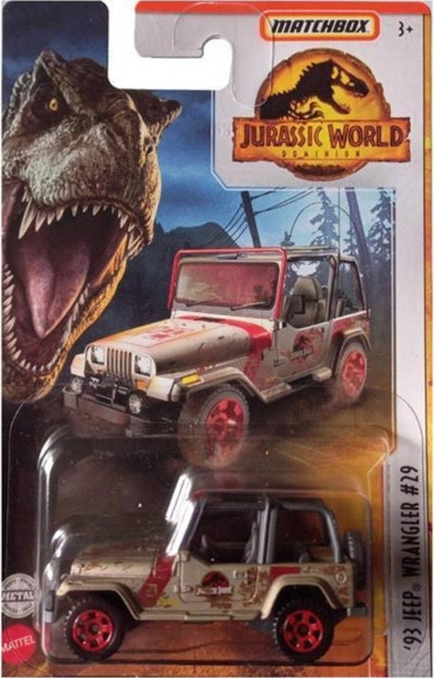 Matchbox Jurassic World Tekli Araçlar FMW90 HBH07 93 Jeep Wrangler